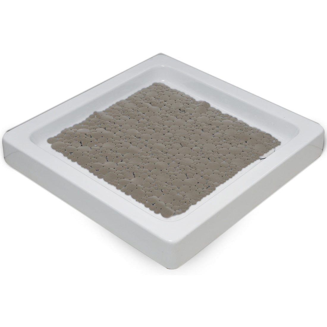 Covoraș de Baie din PVC 50x50 cm cu Bule - Taupe - ramosdecor