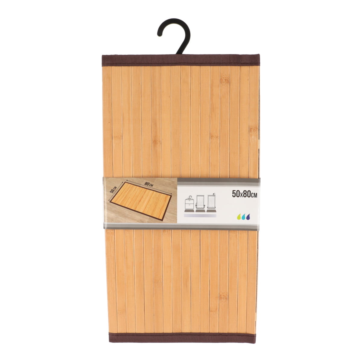 Covoraș Bambus 50x80 cm - Natural Închis - ramosdecor