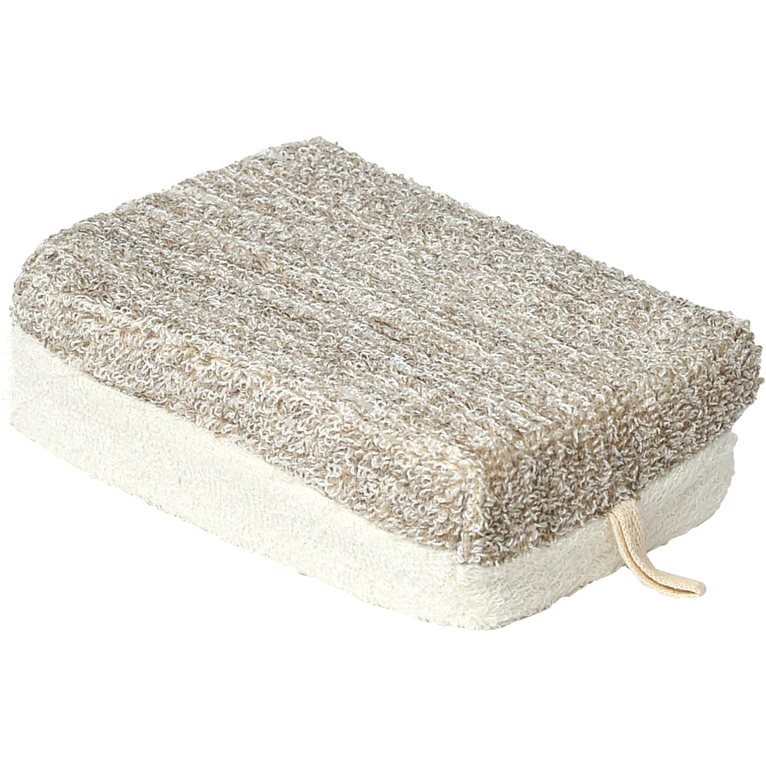 Sponj de Baie Poliesters/Ramie - Cream/Taupe - ramosdecor