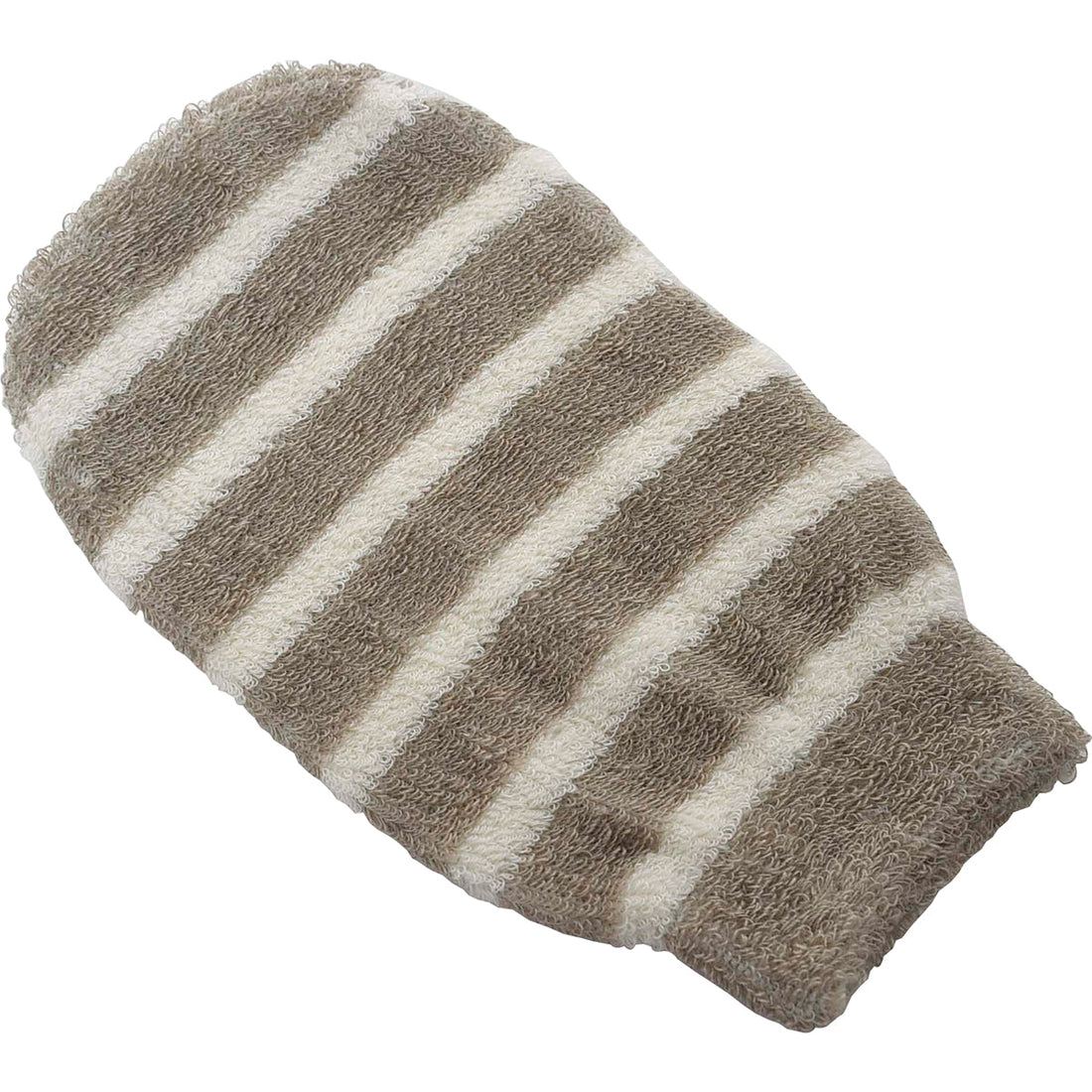 Prosoape de Față din In/Cotton cu Dungi - Crem/Taupe - ramosdecor