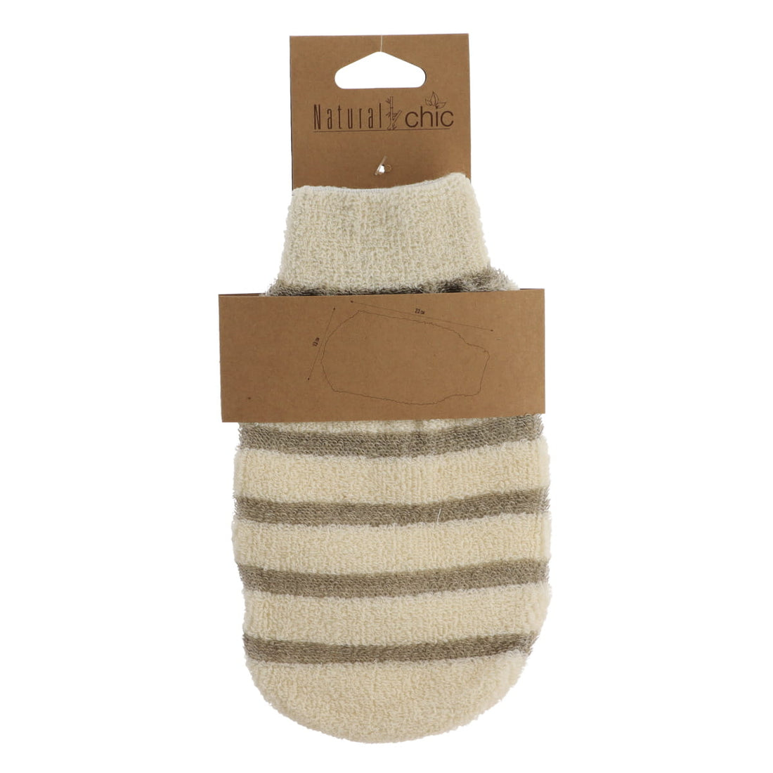 Prosoape de Față din In/Cotton cu Dungi - Crem/Taop - ramosdecor