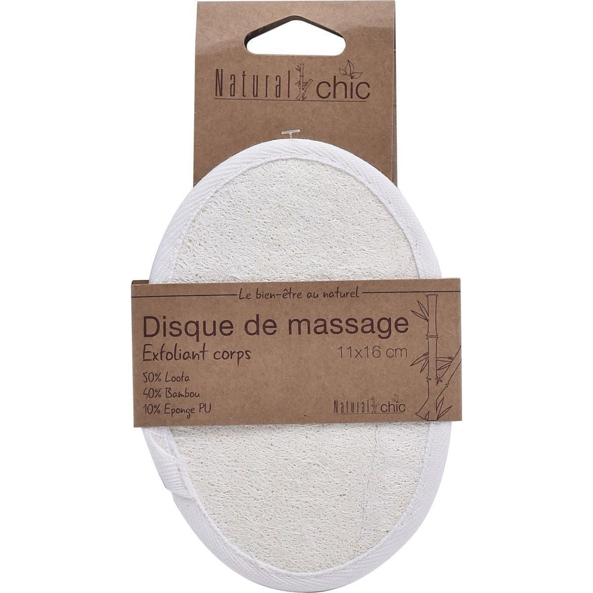 Pad de Masaj Exfoliant pentru Corp Bambus Mărime Mică - Natural - ramosdecor