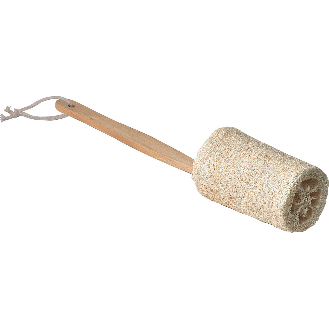 Perie Exfoliantă pentru Corp din Loofah cu Mâner din Lemn - Natural - ramosdecor