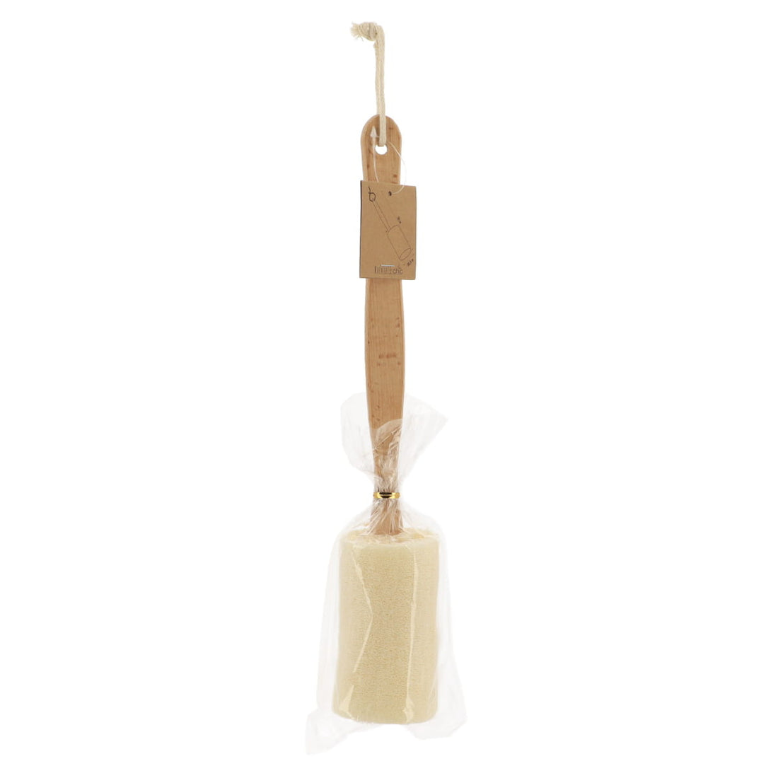 Perie Exfoliantă pentru Corp din Loofah cu Mâner din Lemn - Natural - ramosdecor