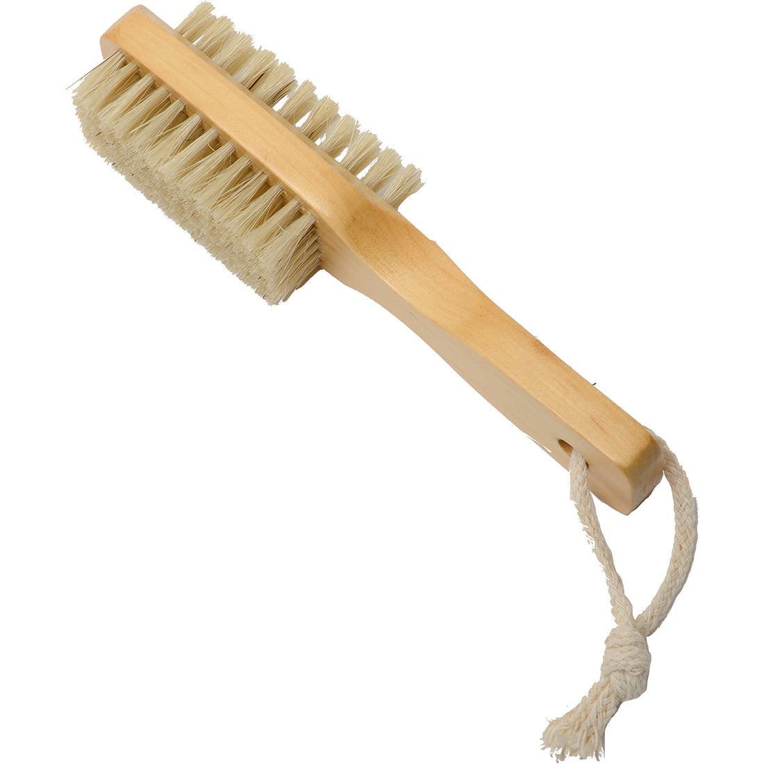 Perie de Unghii cu Două Fețe și Mâner din Lemn - Naturală - ramosdecor