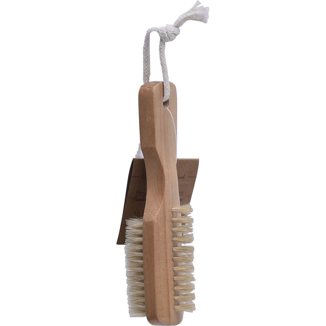 Perie de Unghii cu Două Fețe și Mâner din Lemn - Naturală - ramosdecor