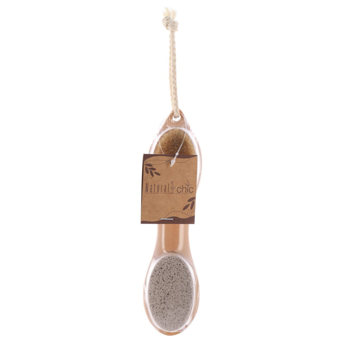 Perie de Pedichiură din Lemn cu 4 Funcții - Naturală - ramosdecor