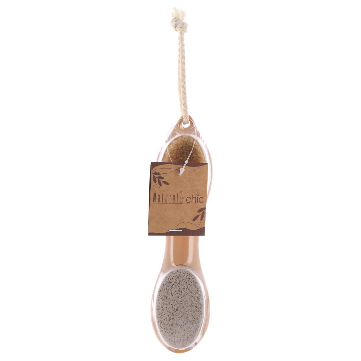 Perie de Pedichiură din Lemn cu 4 Funcții - Naturală - ramosdecor