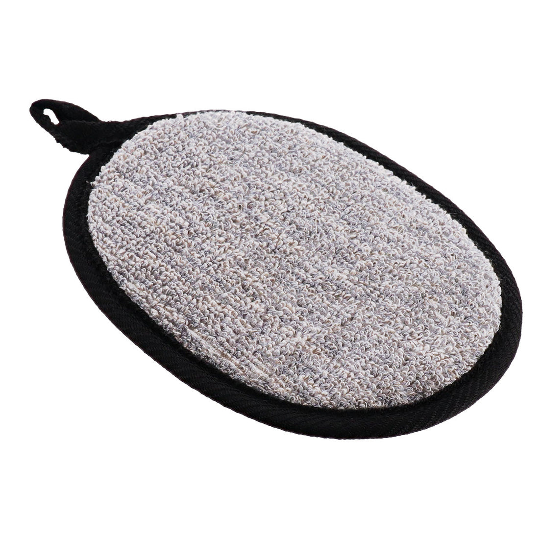 Pernă de Exfoliere și Masaj pentru Corp din Poliester/Ramie - Negru/Taupe - ramosdecor