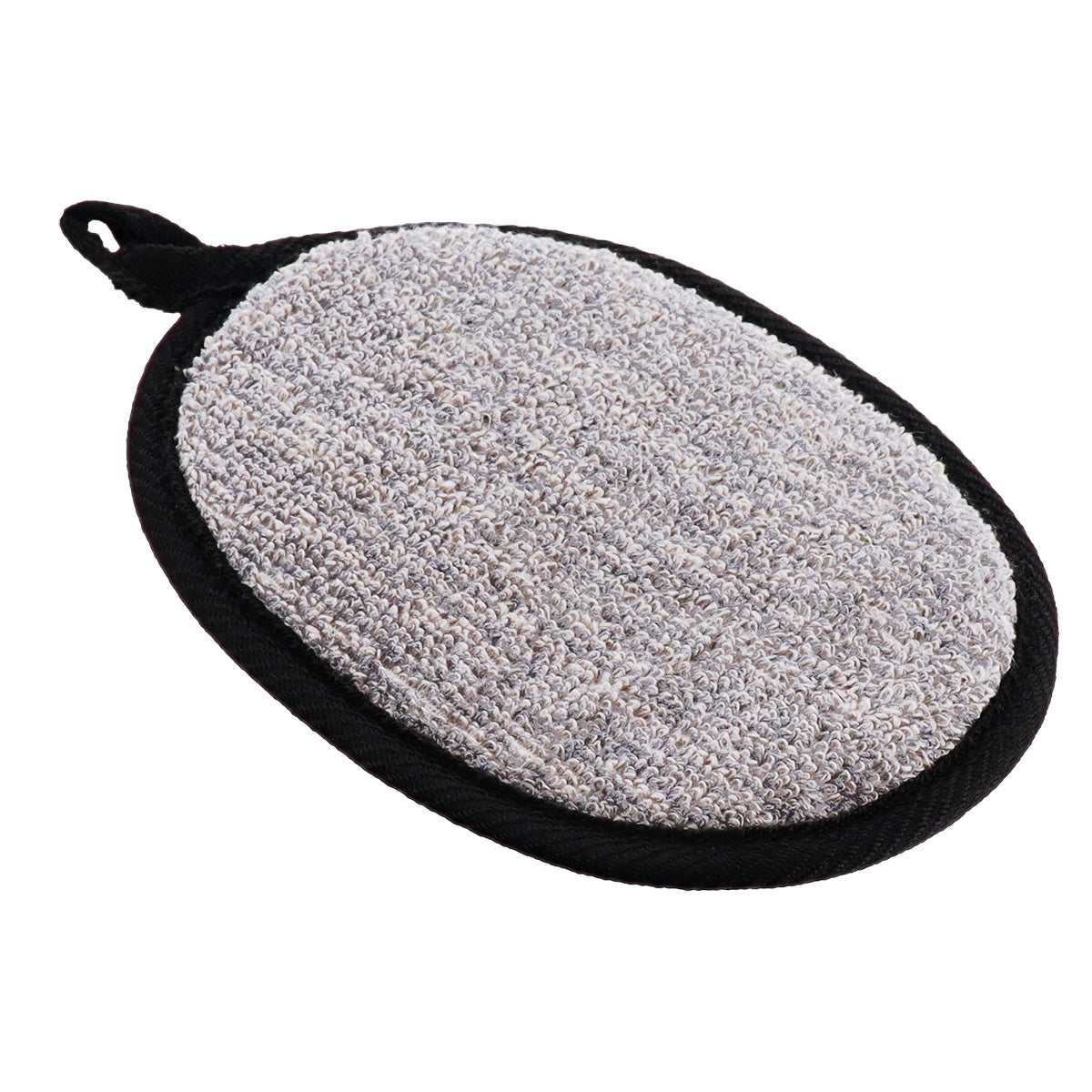 Pernă de Exfoliere și Masaj pentru Corp din Poliester/Ramie - Negru/Taupe - ramosdecor