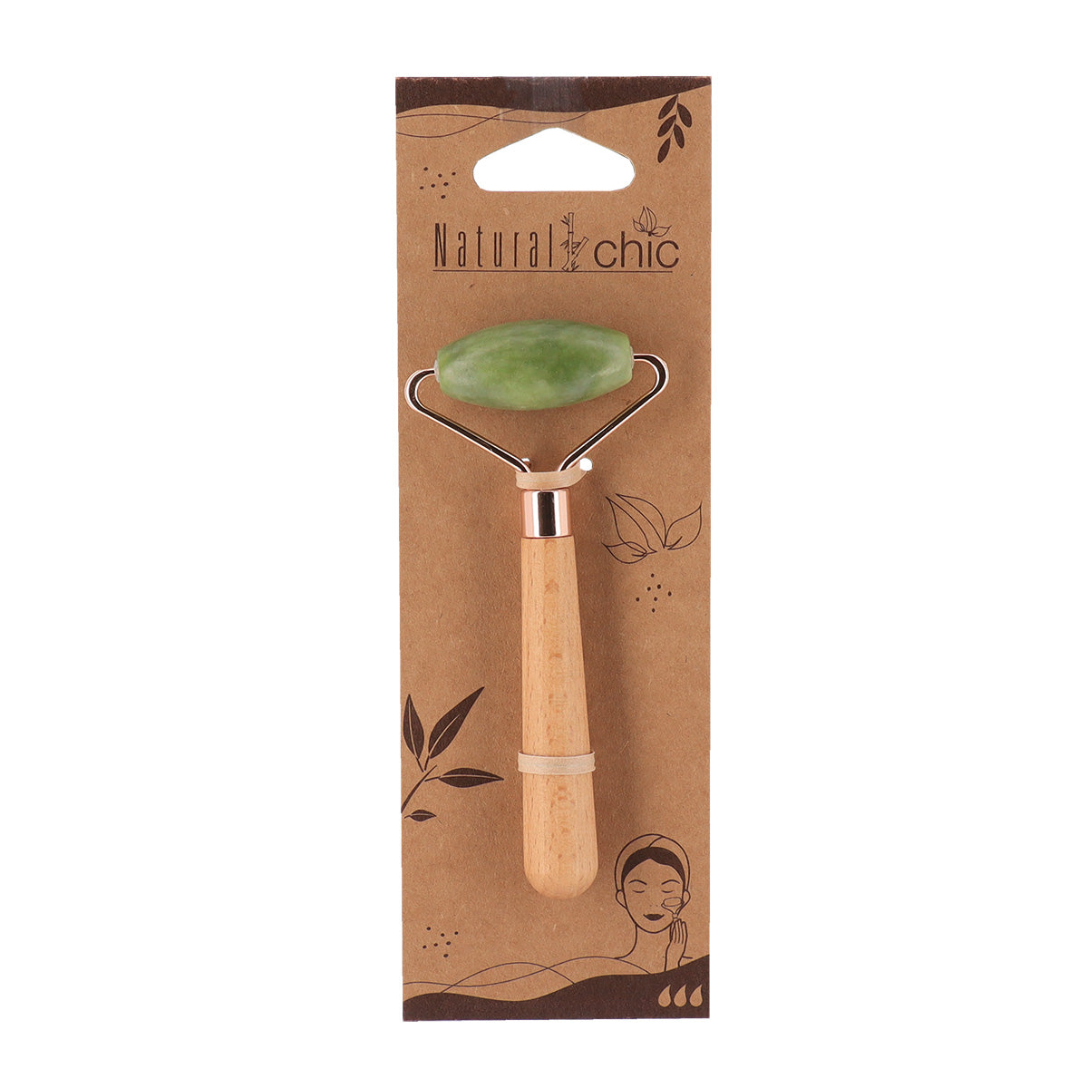 Roler pentru Față din Piatră de Jade Verde - Natural/Verde - ramosdecor
