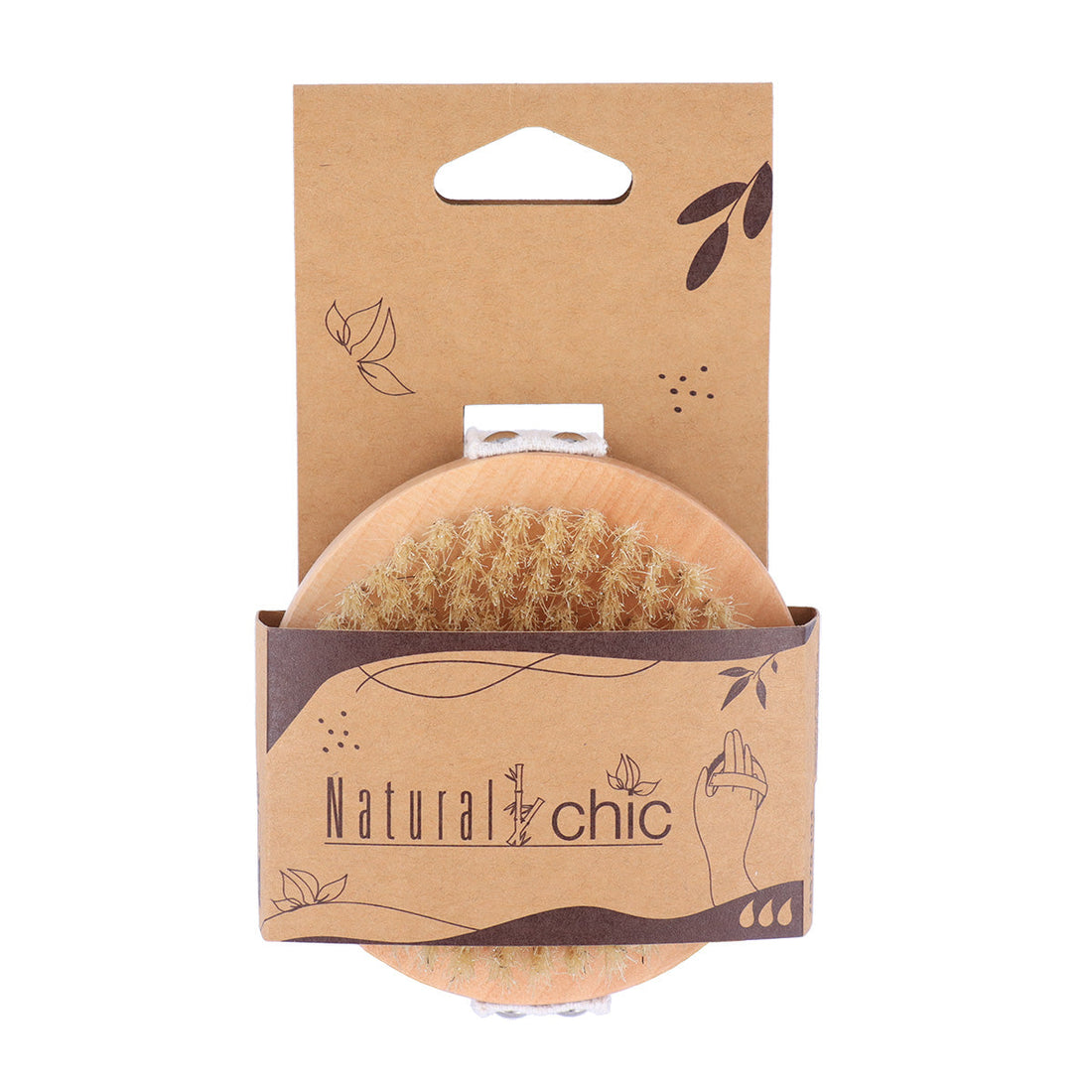Perie Rotundă de Spălat din Lemn de Schima - Naturală - ramosdecor