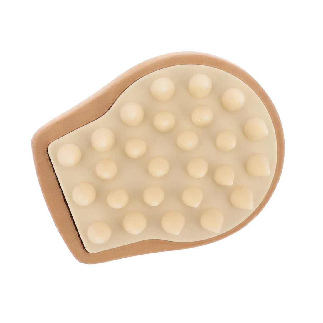 Masaj pentru Cap din Lemn și Silicon - Natural - ramosdecor