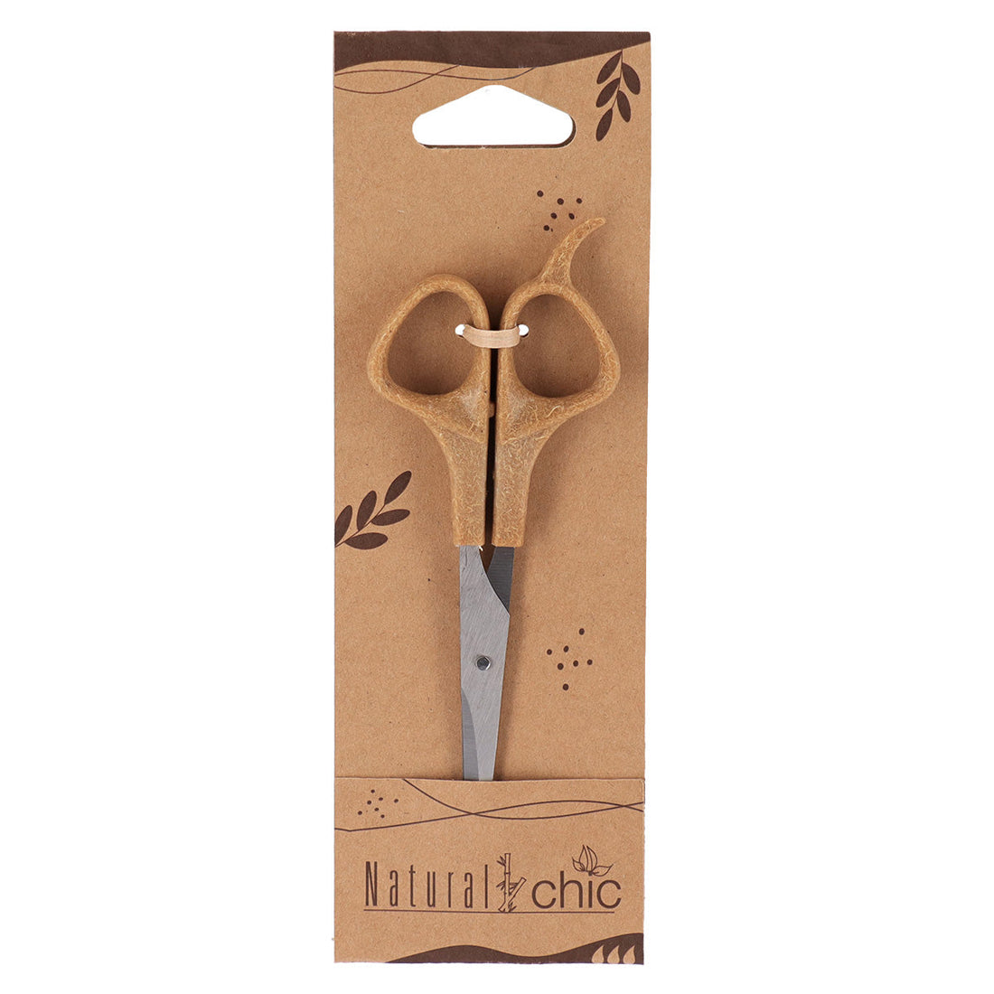 Foarfece coafură fibră de grâu/oțel inoxidabil - Natural - ramosdecor