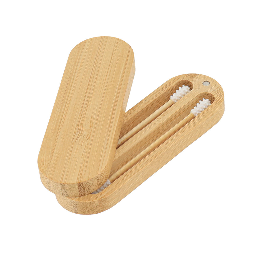 Set de 2 Bețe Reutilizabile din Silicon cu Husă - Bambus - ramosdecor