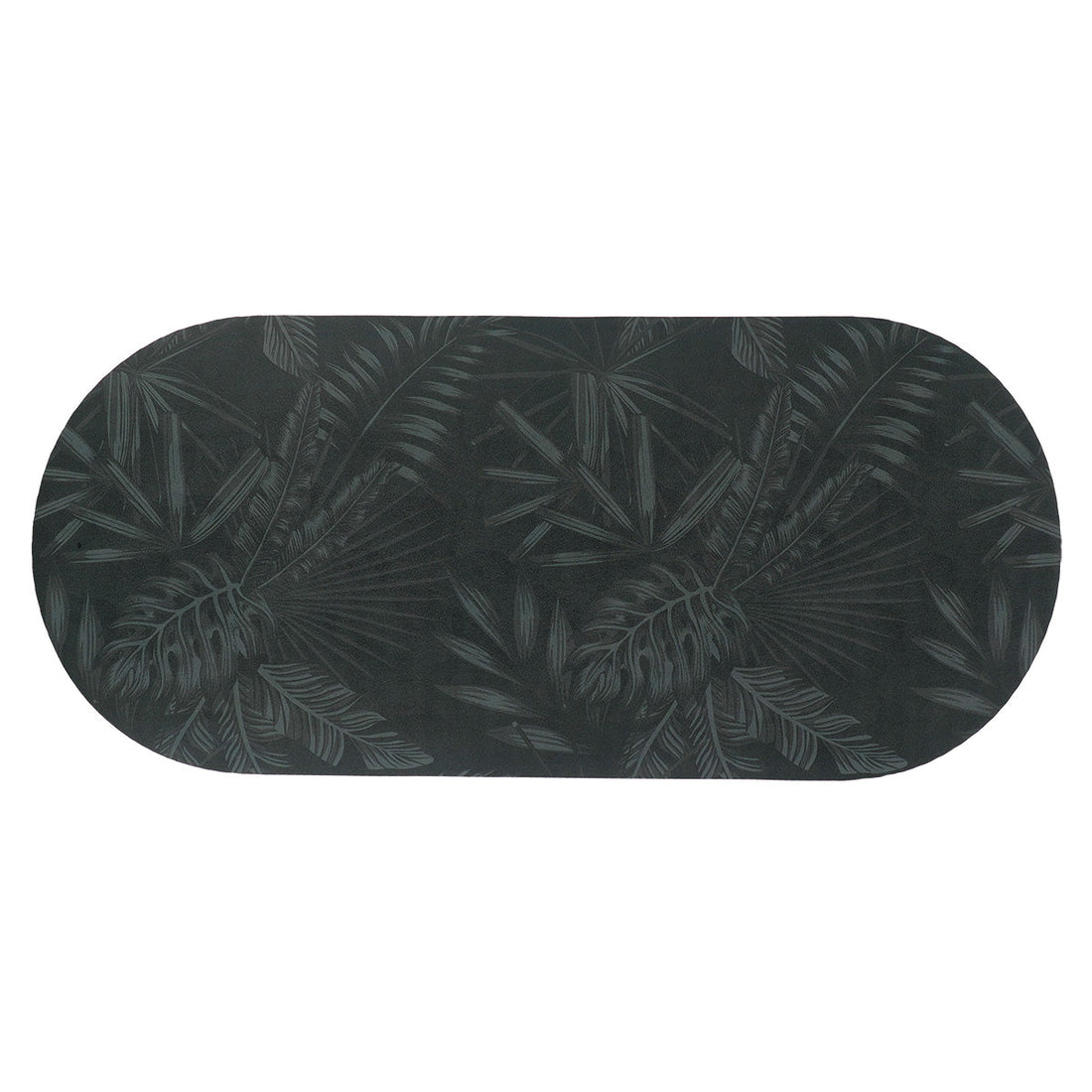 Covoraș Essential Nature 45x100 CM - Negru/Frunze - ramosdecor