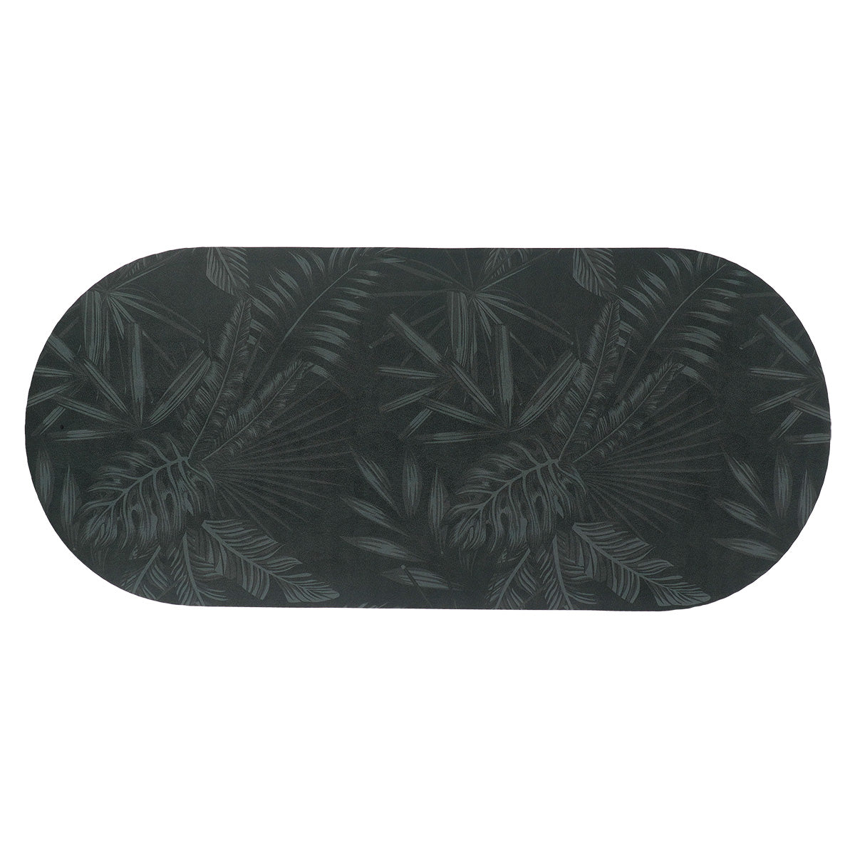 Covoraș Essential Nature 45x100 CM - Negru/Frunze - ramosdecor