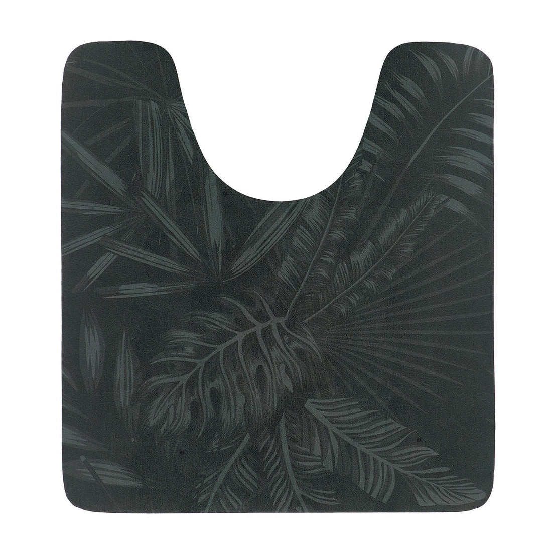 Covoraș Toaletă Essential Nature 45x50 CM - Negru/Frunze - ramosdecor