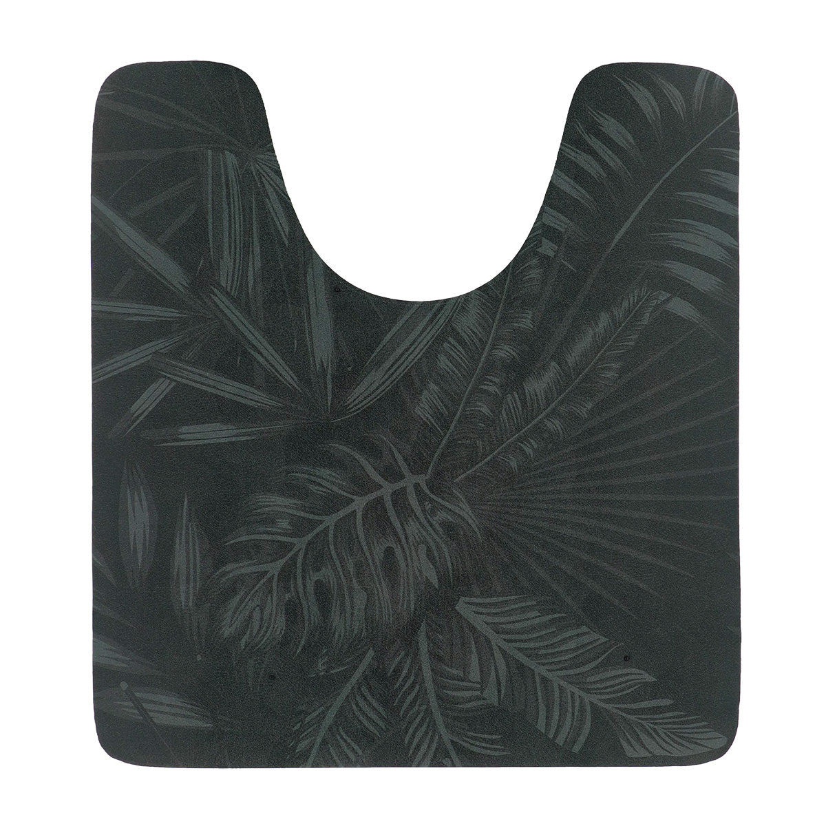 Covoraș Toaletă Essential Nature 45x50 CM - Negru/Frunze - ramosdecor