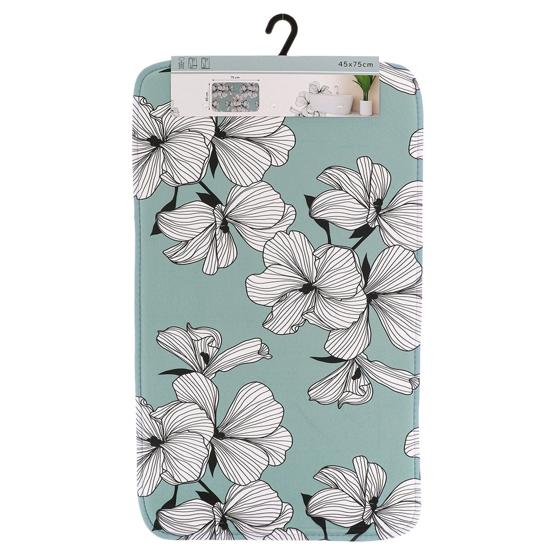Covoraș Imprimat Din Microfibră 45x75 Cm - Green Ecrin - ramosdecor