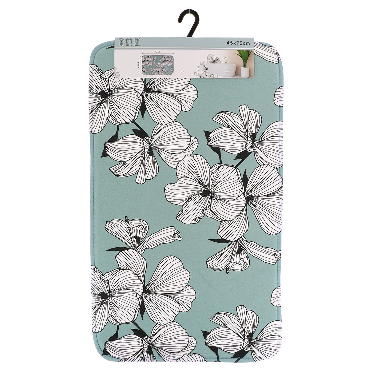 Covoraș Imprimat Din Microfibră 45x75 Cm - Green Ecrin - ramosdecor
