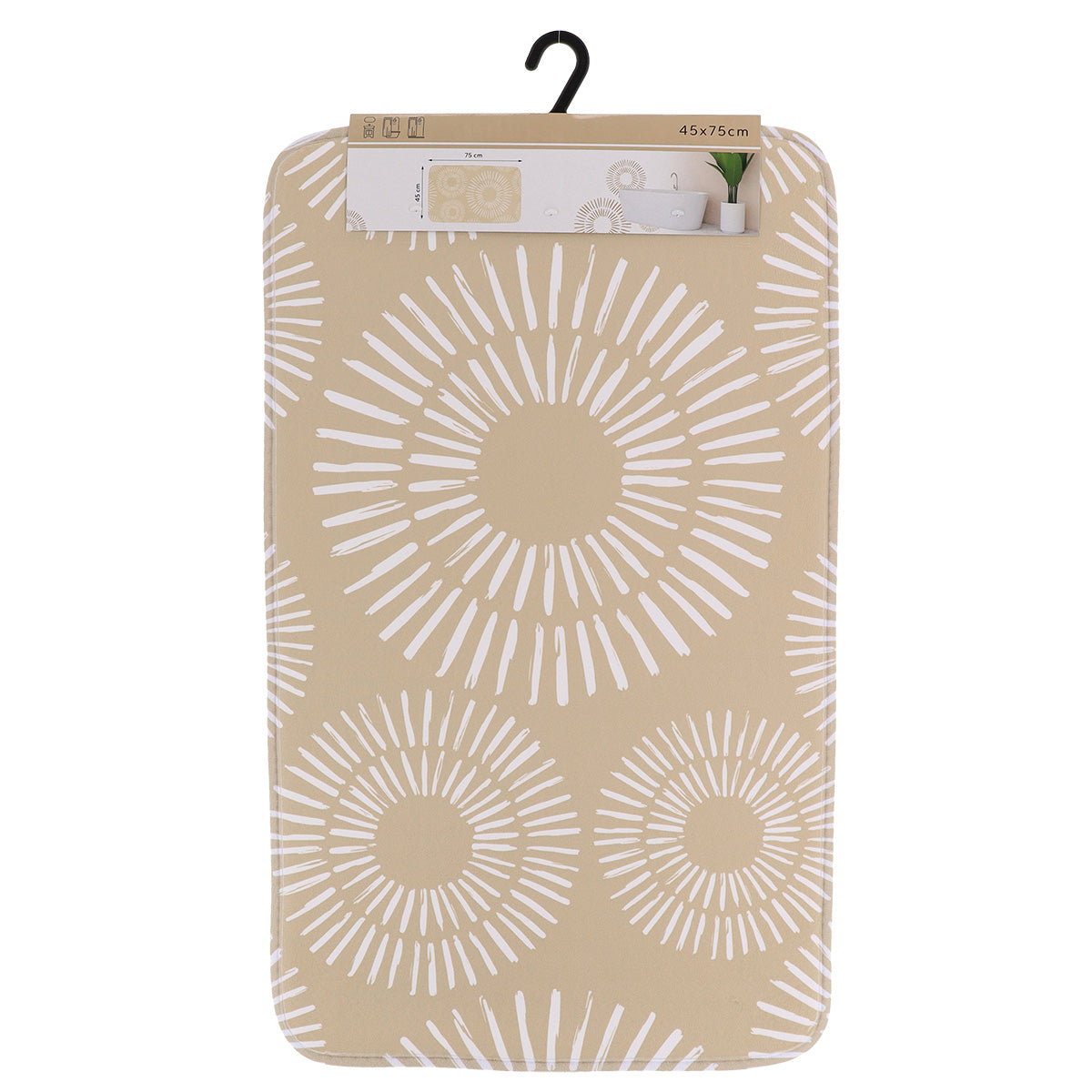 Covoraș Imprimat Din Microfibră 45x75 Cm - Spirale Etnice - ramosdecor