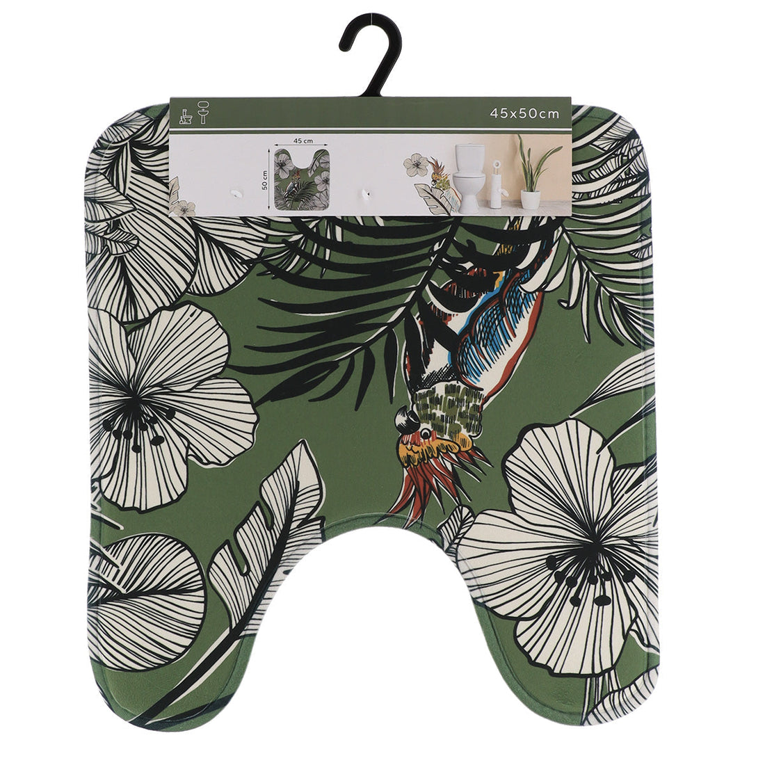 Covoraș Toaletă Microfibră 45x75 Cm - Khaki Jungle Fever - ramosdecor