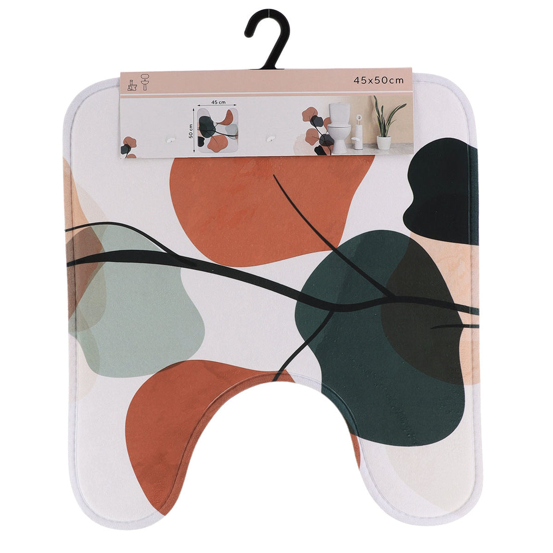 Covoraș Imprimat Din Microfibră Pentru Toaletă 45x75 Cm - Bucolique - ramosdecor