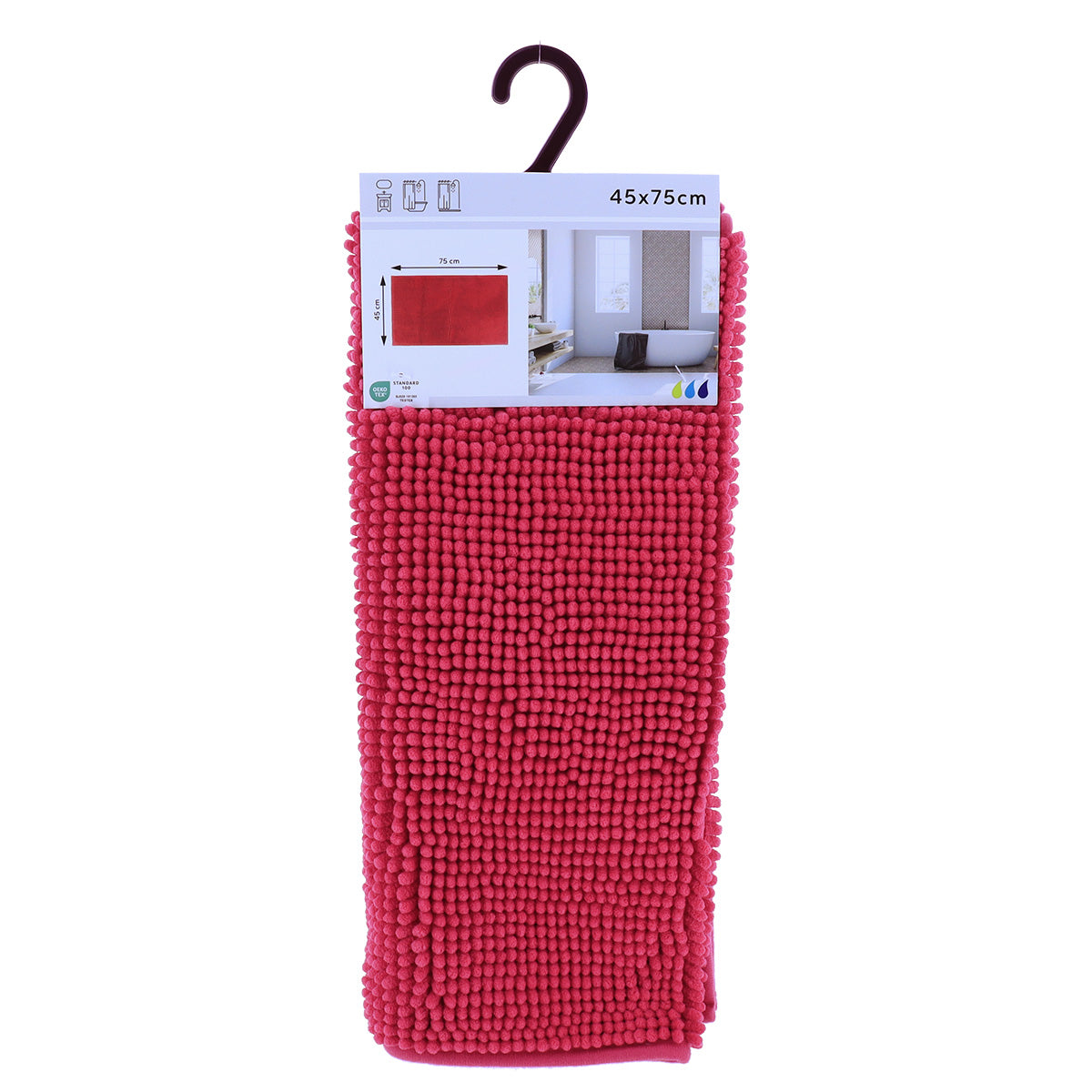 Covoraș Baie Microfibră 45x75 CM - Roșu | Energie și Stil - ramosdecor