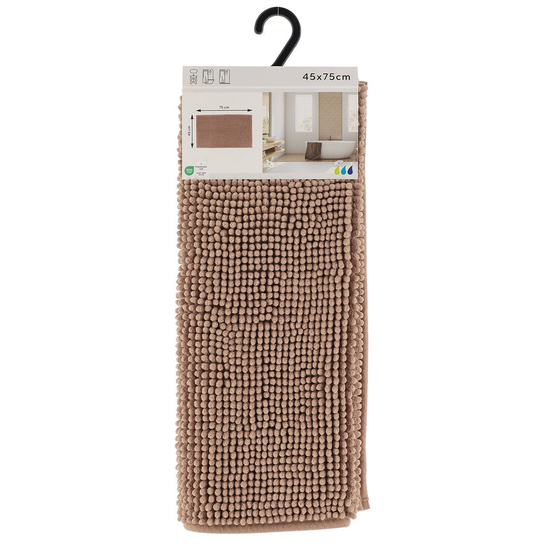 Covoraș Baie Microfibră 45x75 CM - Cappuccino | Design Modern și Practic - ramosdecor