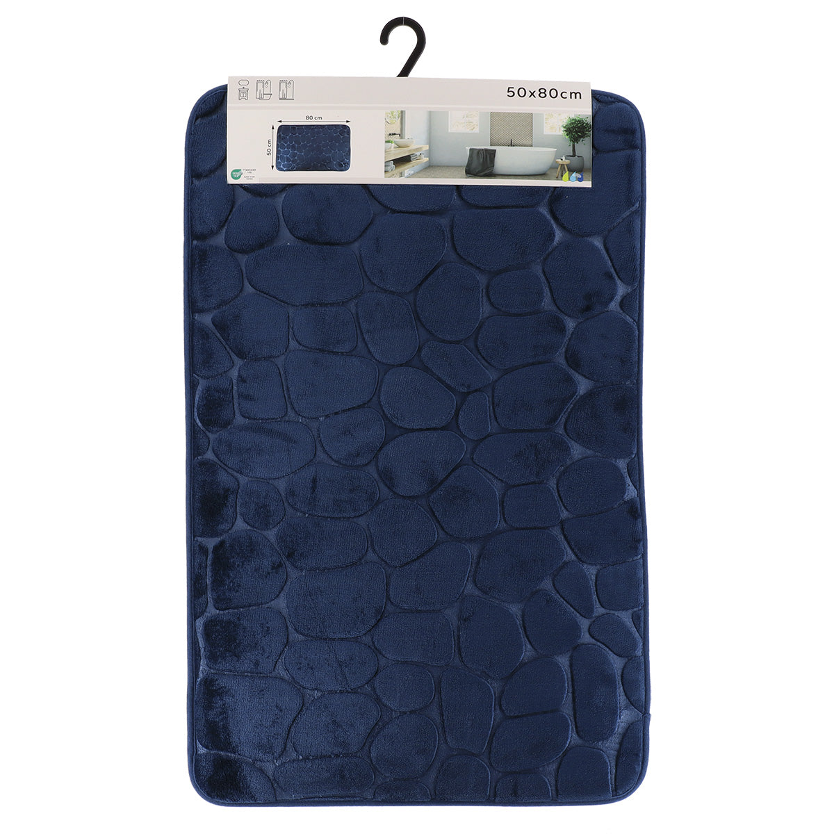 Covoraș Microfibră cu Spumă de Memorie 50x80 CM - Navy Blue - ramosdecor
