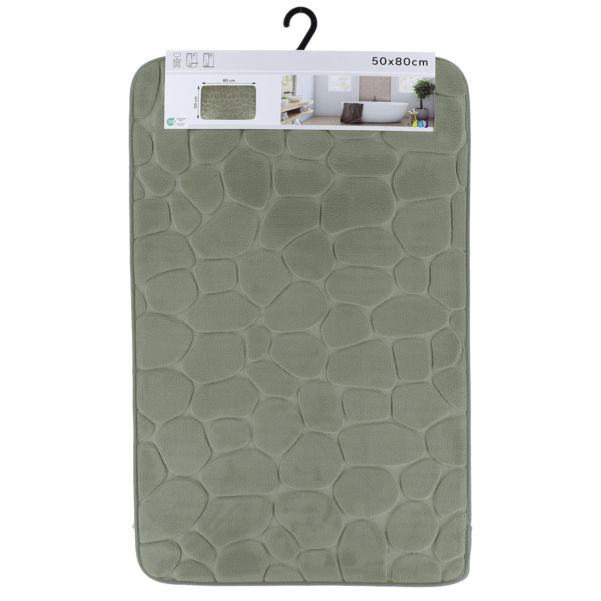 Covoraș Microfibră cu Spumă de Memorie 50x80 cm - Khaki - ramosdecor