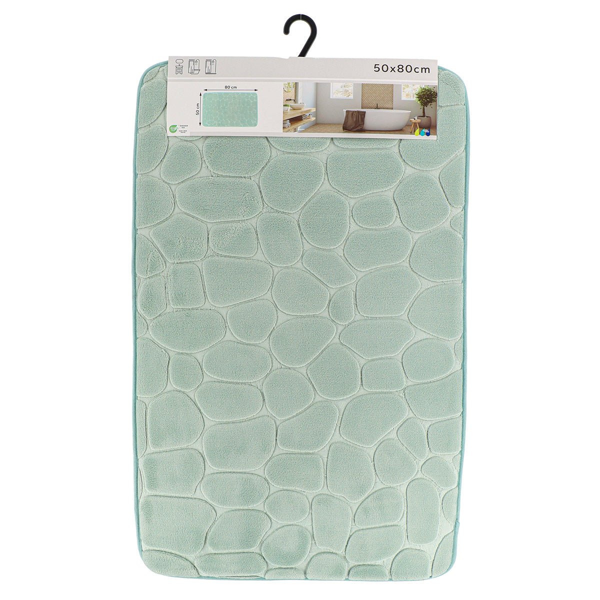 Covoraș Microfibră cu Spumă de Memorie 50x80 CM - Verde Eucalipt - ramosdecor