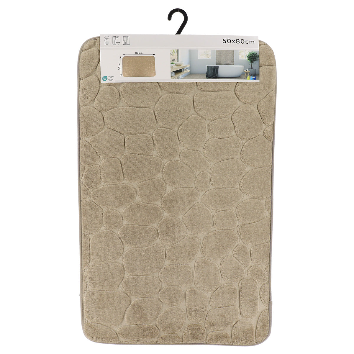 Covoraș Microfibră cu Spumă de Memorie 50x80 cm - Taupe - ramosdecor