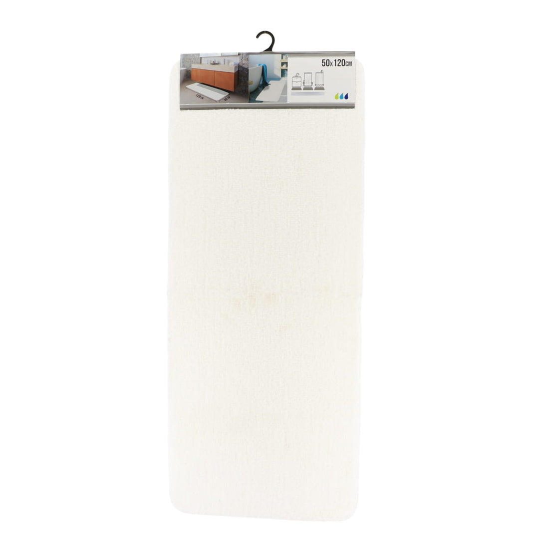 Covoraș Microfibră 50 x 120 CM cu Suport din Latex - Alb - ramosdecor