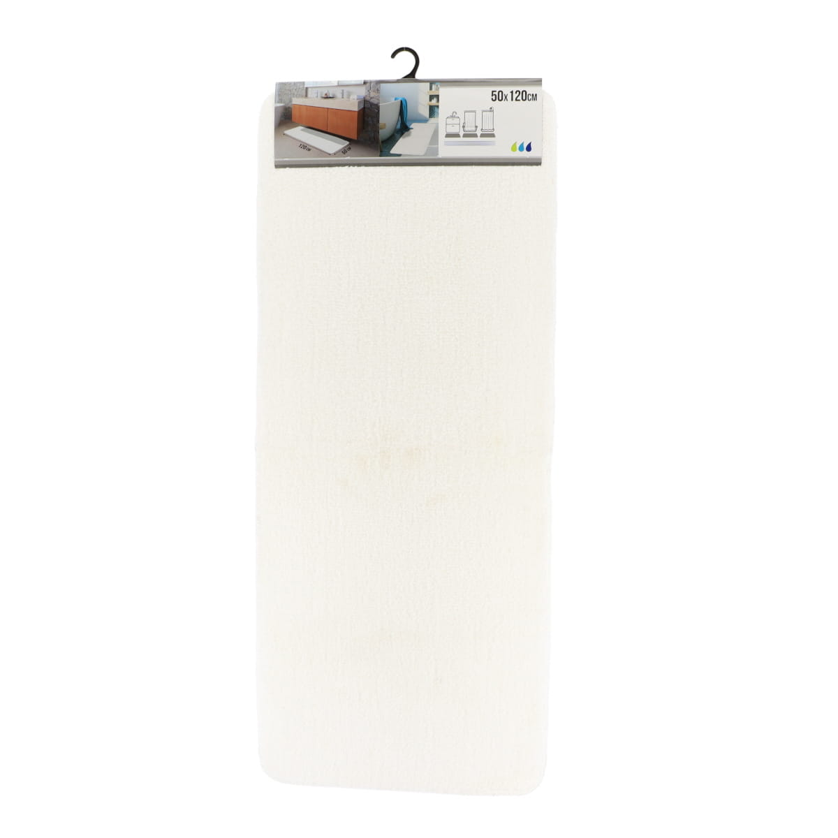 Covoraș Microfibră 50 x 120 CM cu Suport din Latex - Alb - ramosdecor