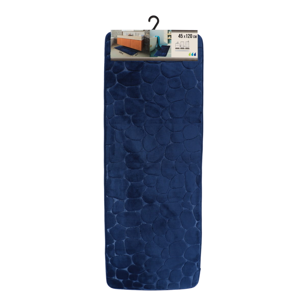 Covoraș Microfibră cu Spumă de Memorie 45x120 CM - Navy Blue - ramosdecor