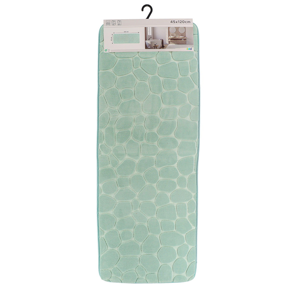 Covoraș Microfibră cu Spumă de Memorie 45x120 CM - Verde Eucalipt - ramosdecor