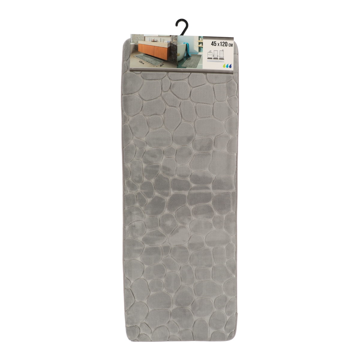 Covoraș Microfibră cu Spumă de Memorie 45x120 cm - Gri Deschis - ramosdecor