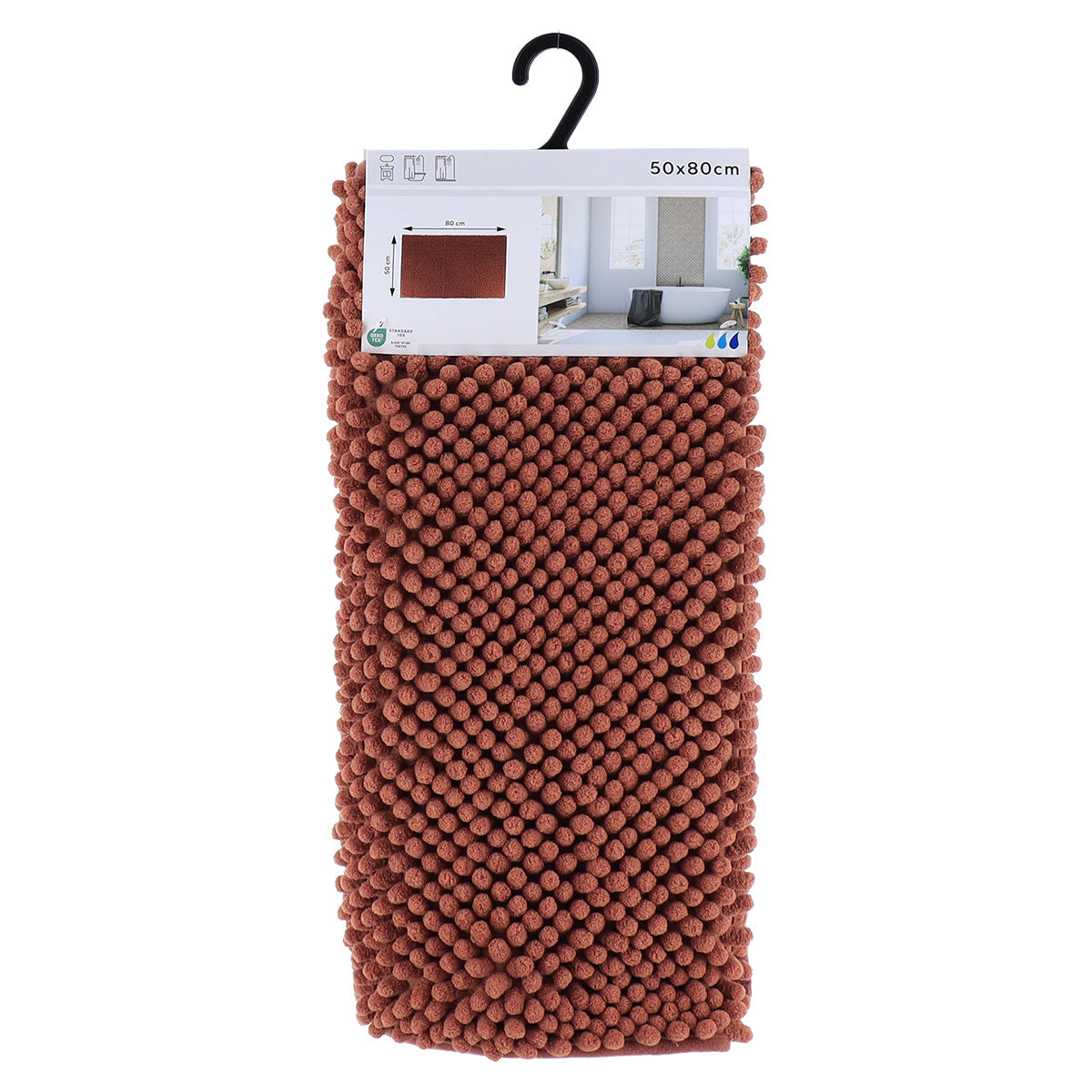 Covor Baie Microfibră cu Bile 50x80 CM - Copper - ramosdecor