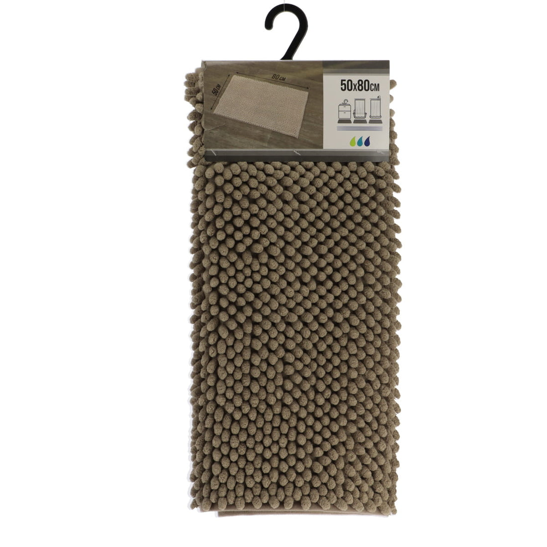 Covor Baie Microfibră cu Bile 50x80 CM - Taupe - ramosdecor