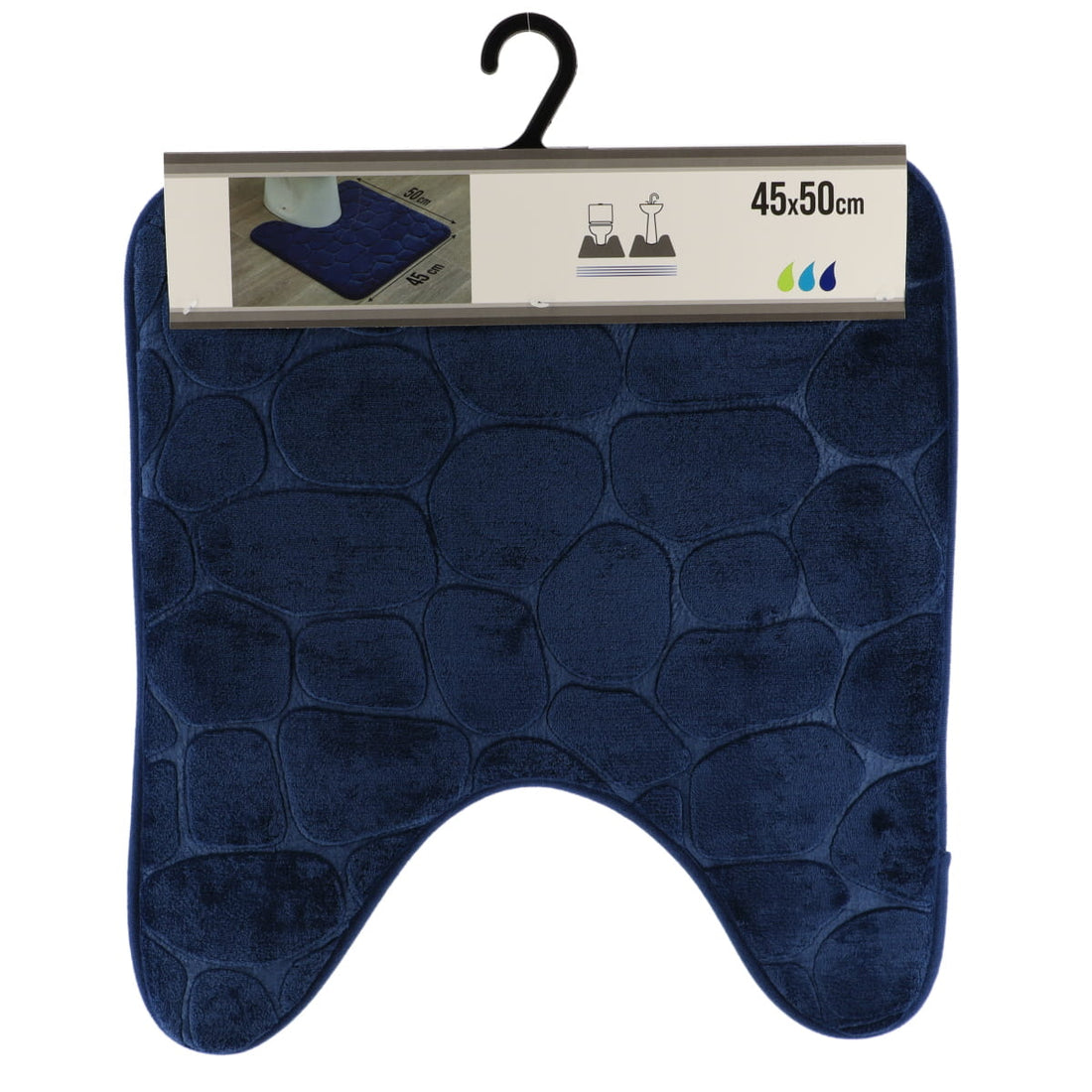 Covoraș Microfibră cu Spumă de Memorie 45x50 CM - Navy Blue - ramosdecor