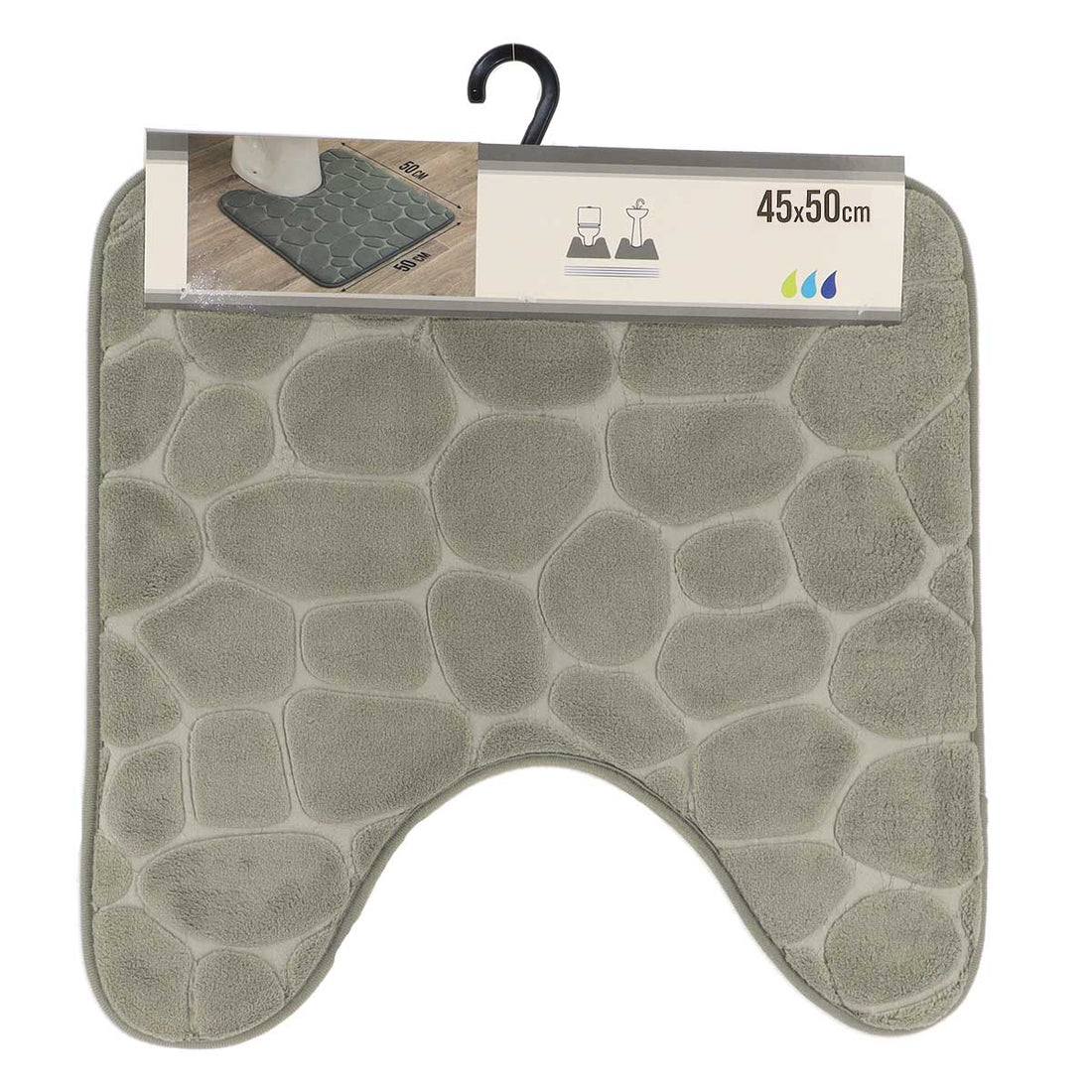 Covoraș Microfibră cu Spumă de Memorie 45x50 cm - Khaki - ramosdecor
