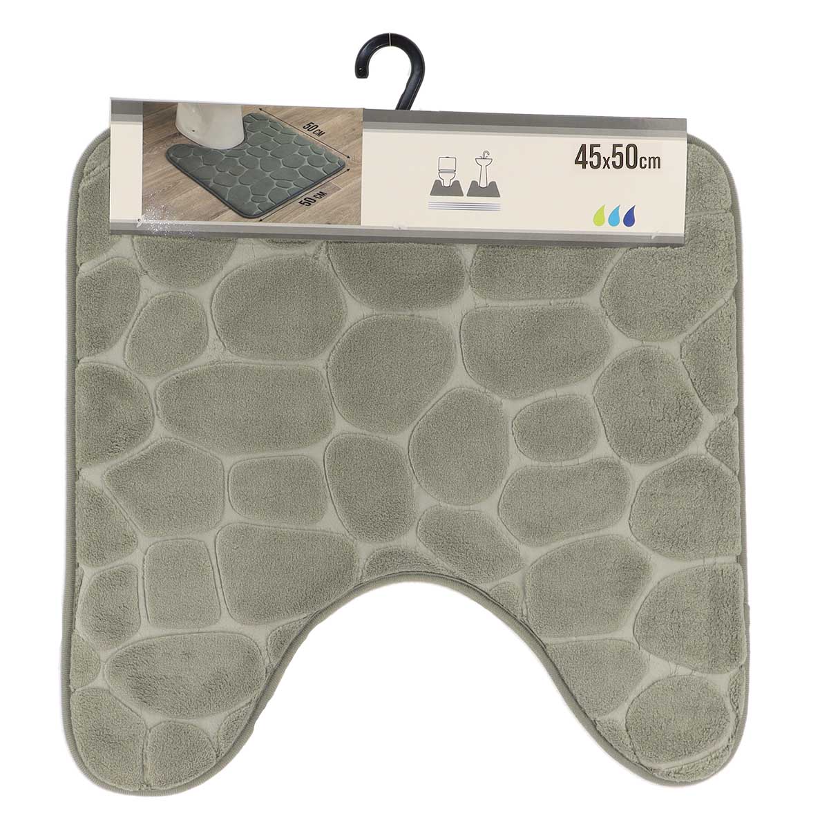 Covoraș Microfibră cu Spumă de Memorie 45x50 cm - Khaki - ramosdecor