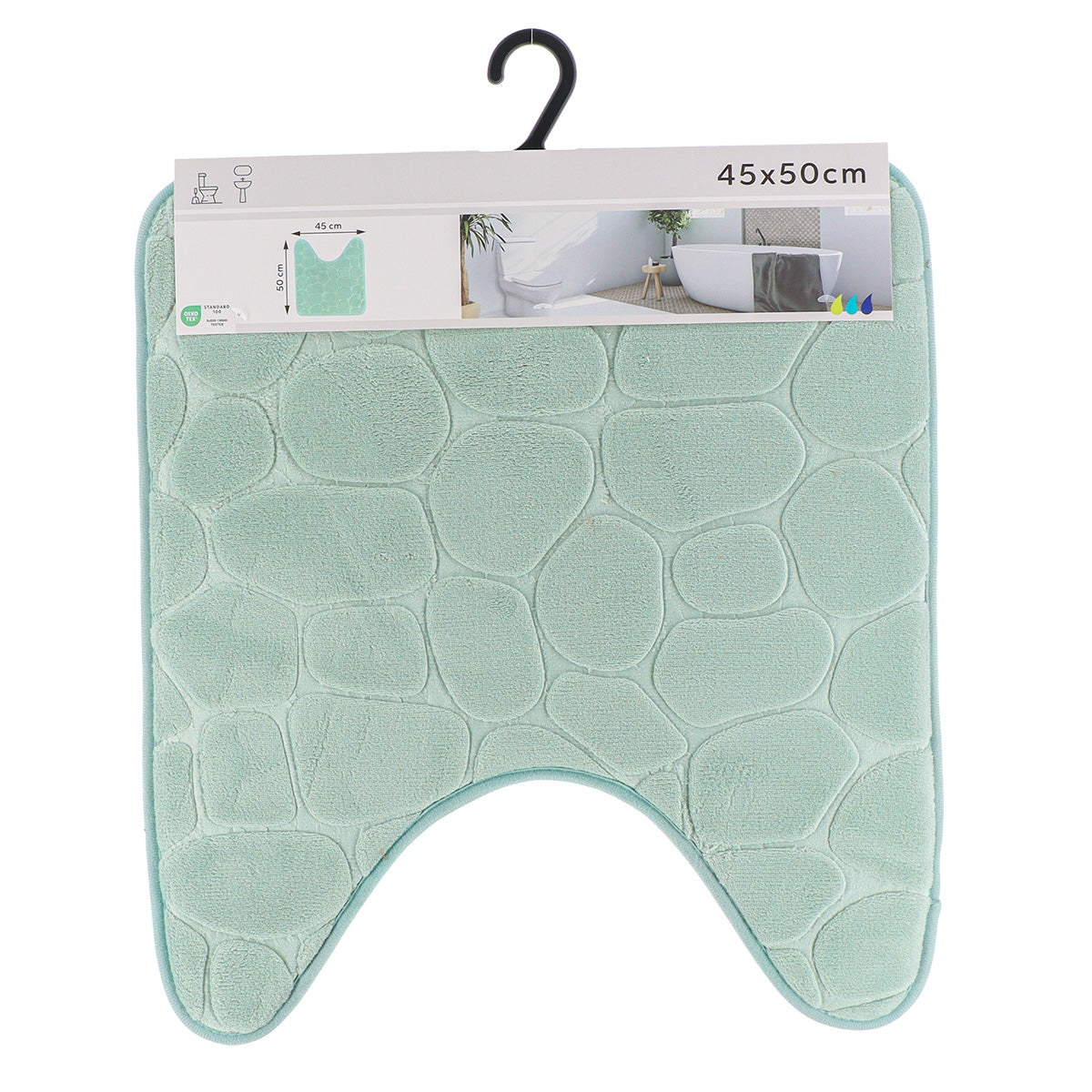 Covoraș Microfibră cu Spumă de Memorie 45x50 CM - Verde Eucalipt - ramosdecor