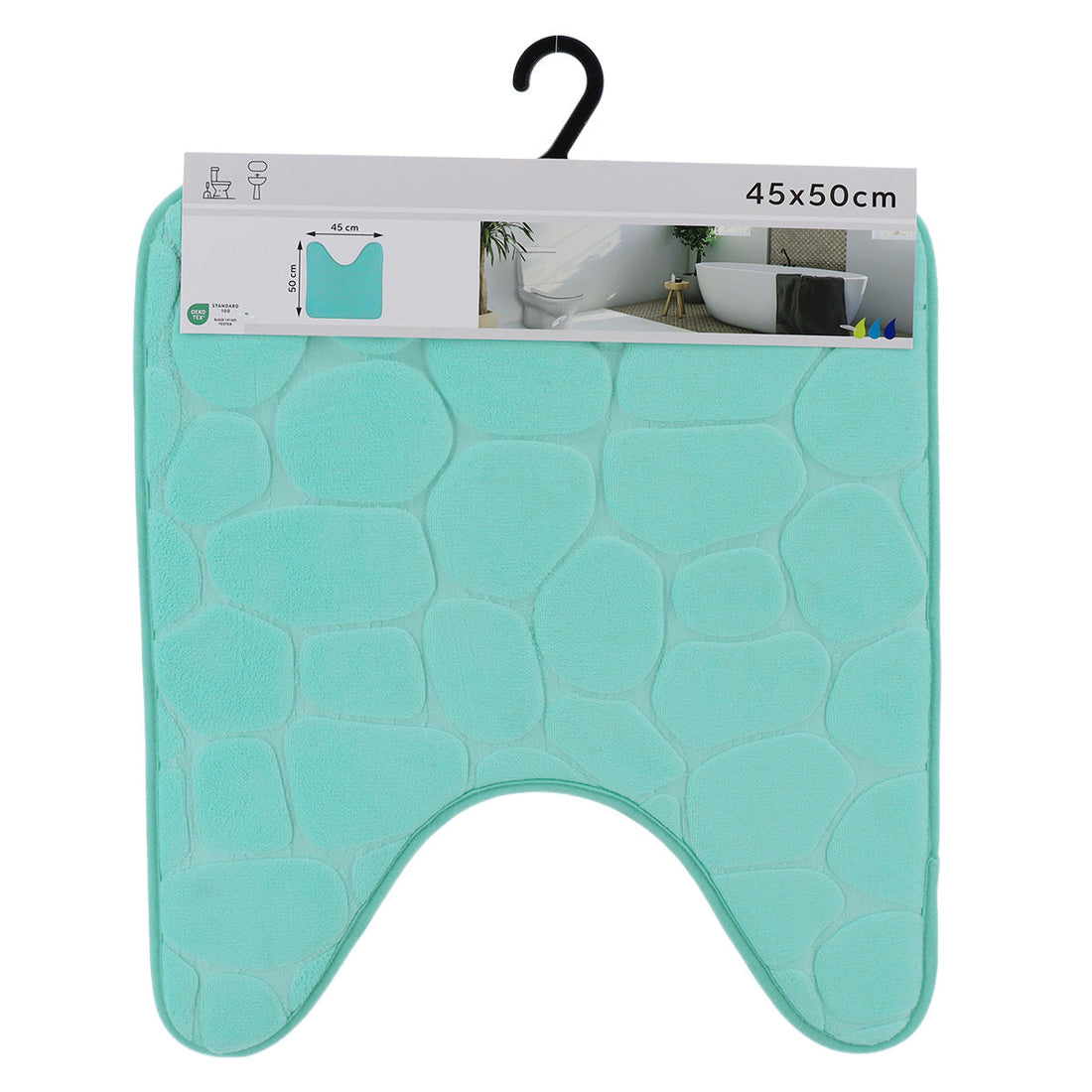 Covoraș Microfibră cu Spumă de Memorie 45x50 CM - Green Blue - ramosdecor