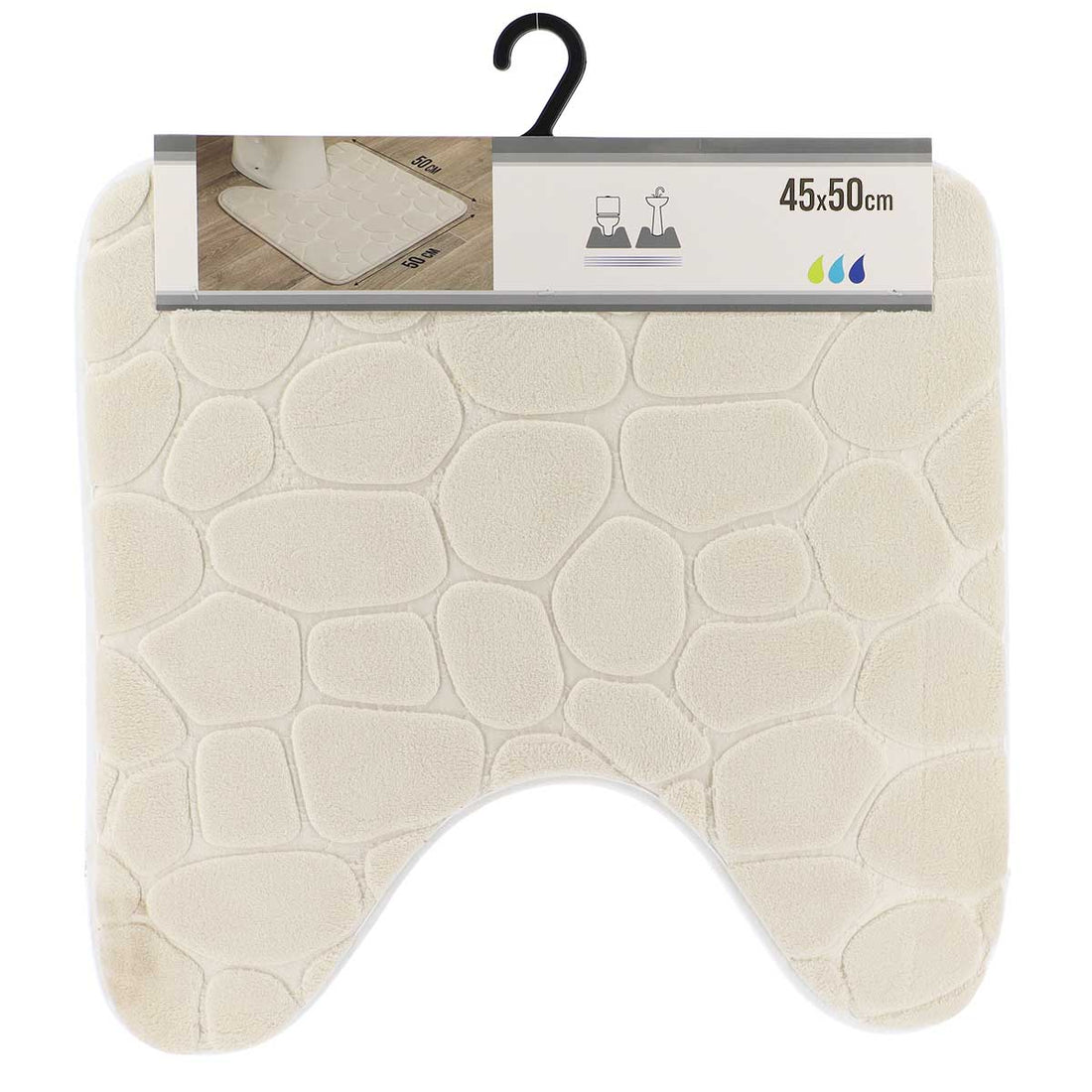Covoraș Microfibră cu Spumă de Memorie 45x50 cm - Natural - ramosdecor