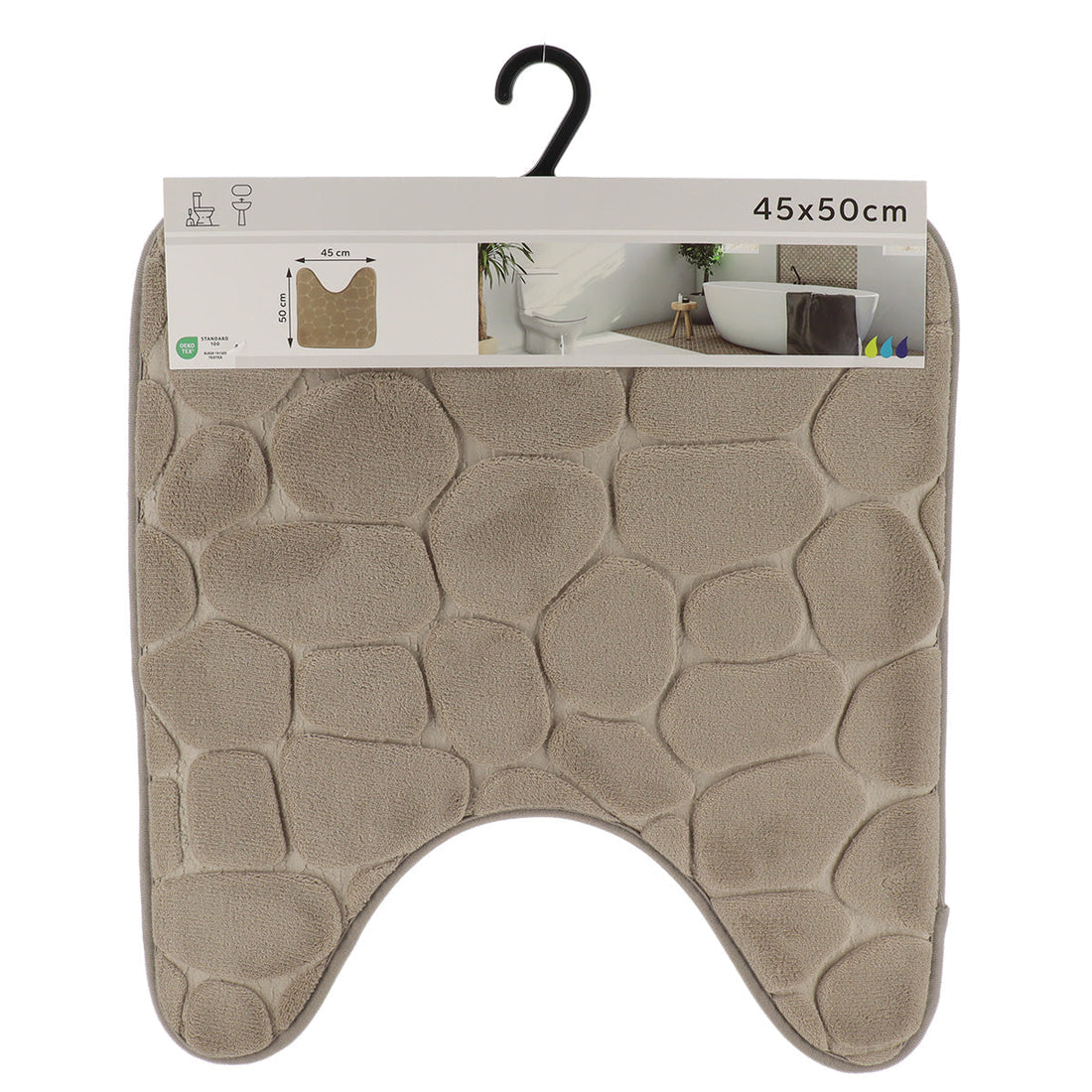Covoraș Microfibră cu Spumă de Memorie 45x50 cm - Taupe - ramosdecor