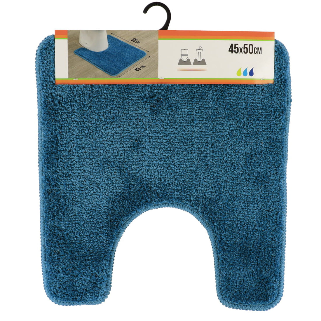 Covoraș Toaletă din Microfibră 45x50 CM - Tahitian Blue - ramosdecor