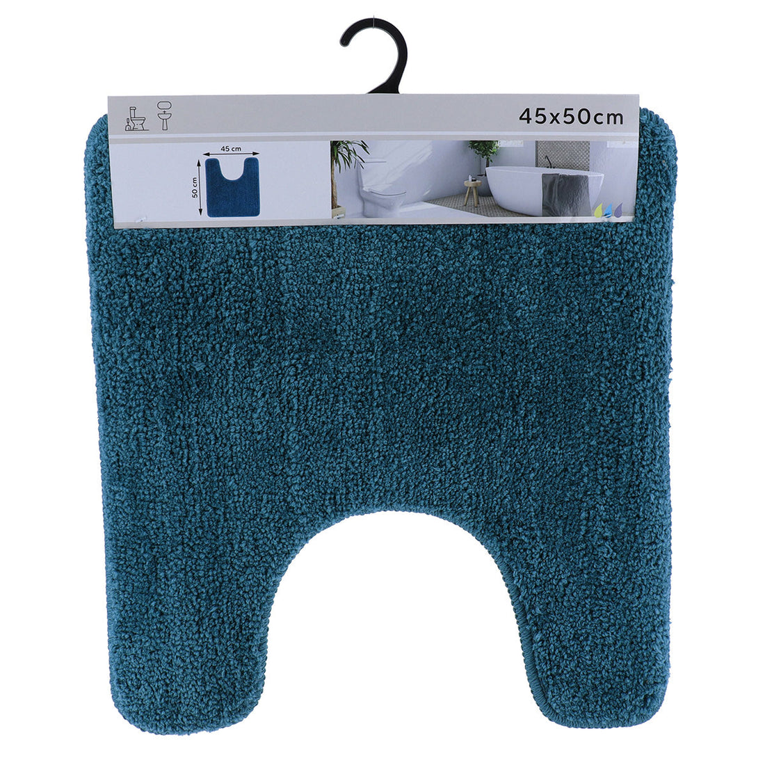 Covoraș Toaletă din Microfibră 45x50 CM - Peacock Blue - ramosdecor